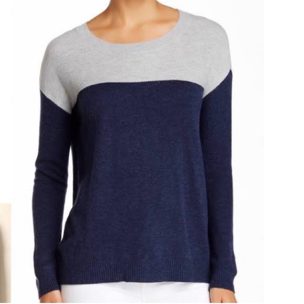 JOIE Camilla Two-Tone Knitted Cashmere Sweater M